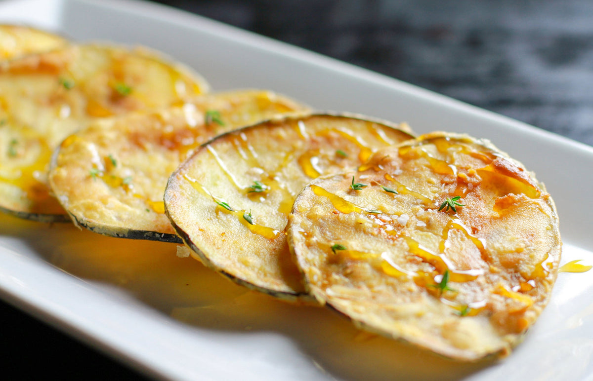 Photo of Fried Eggplant with Honey and Thyme