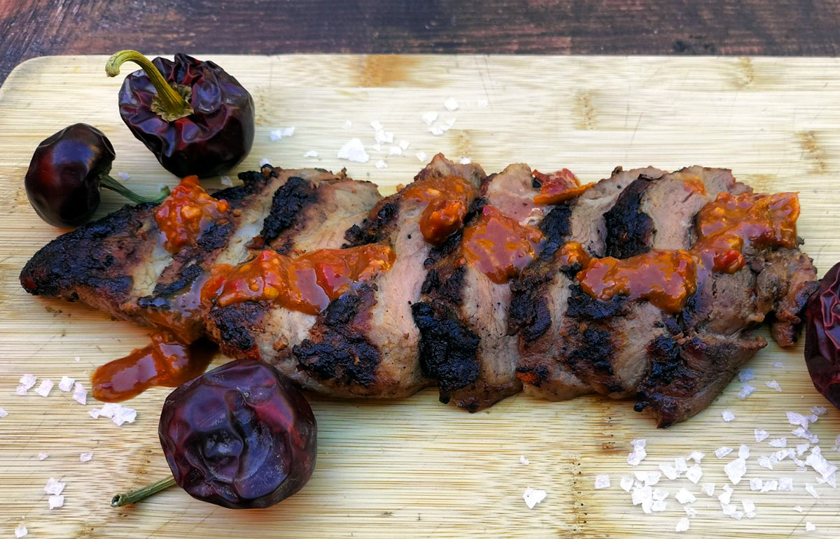 Spicy Grilled Ibérico Pork End Loin with Orange & Ñoras Pepper Recipe