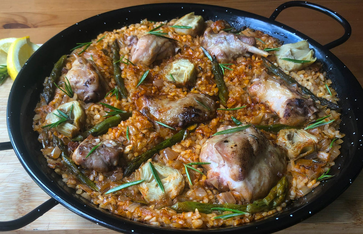 Rabbit, Artichoke and Rosemary Paella