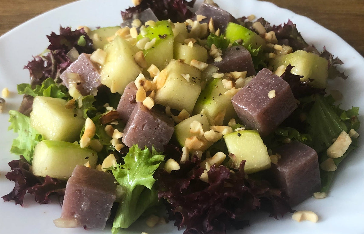 Apple, Hazelnut and Red Wine Cheese Salad