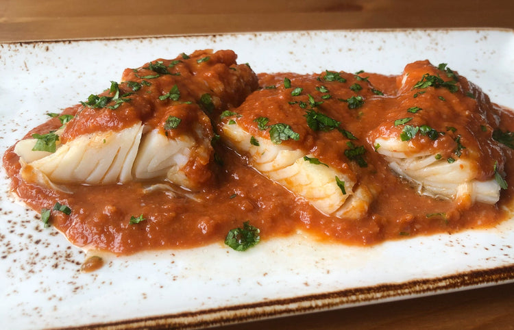 Basque Cod wih Chorizero Pepper Salsa