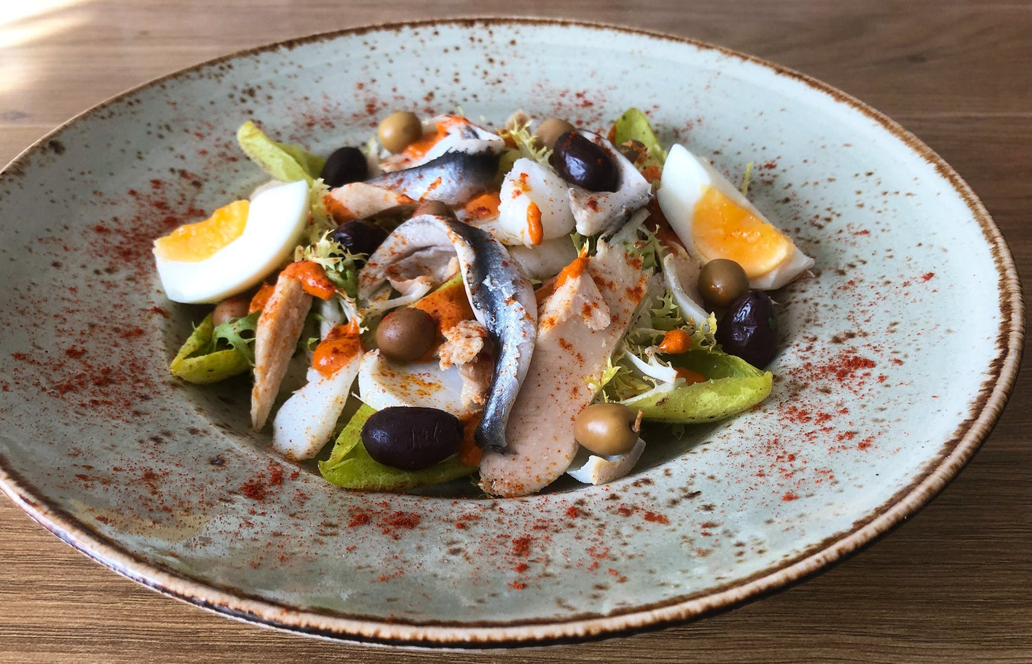 Catalan Salad with Tuna, Cod and Anchovies