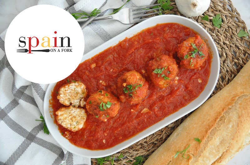 Spanish-Style Chicken Meatballs with Tomato Sauce