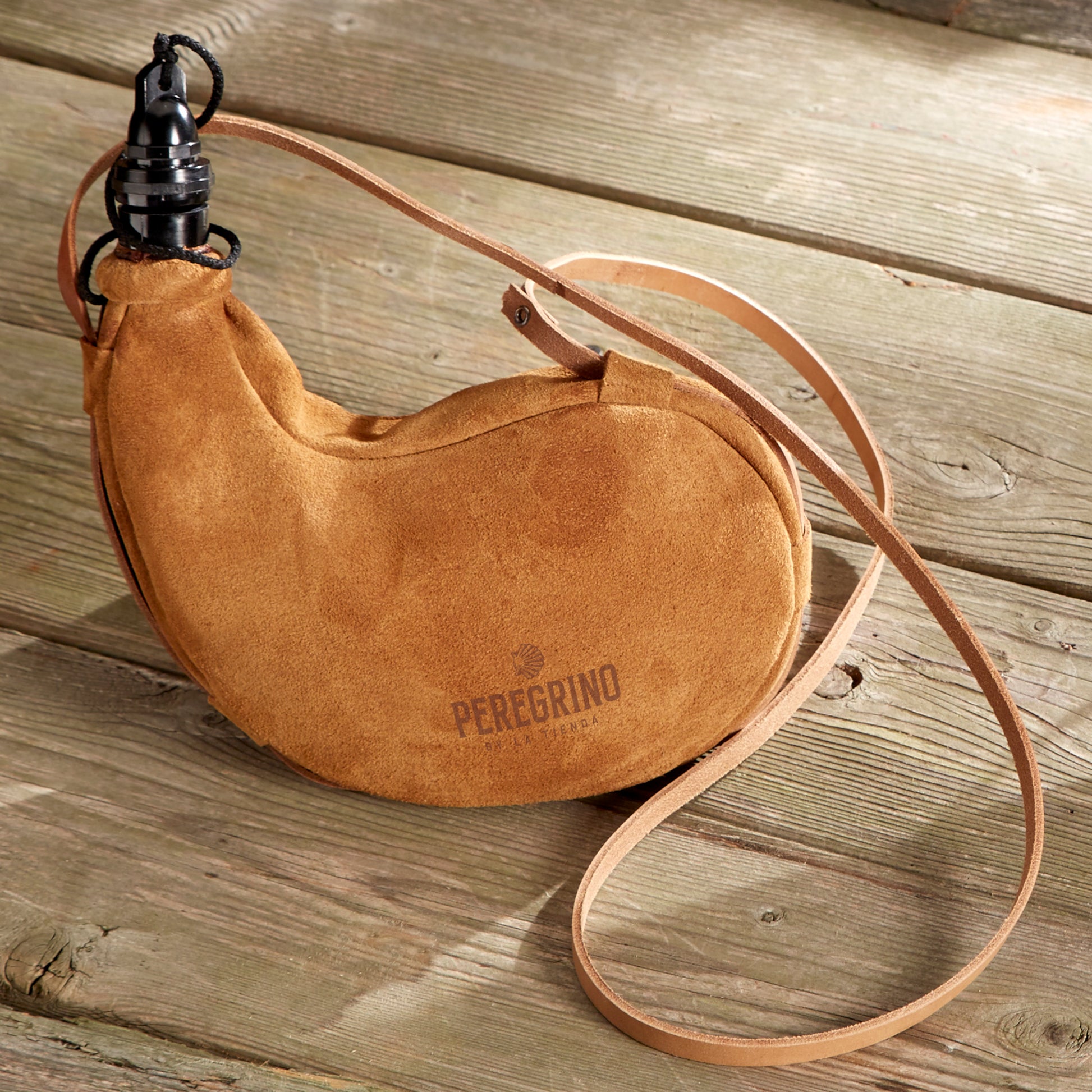 Tan Handmade Bota Wineskin - Easy Care Latex Lining