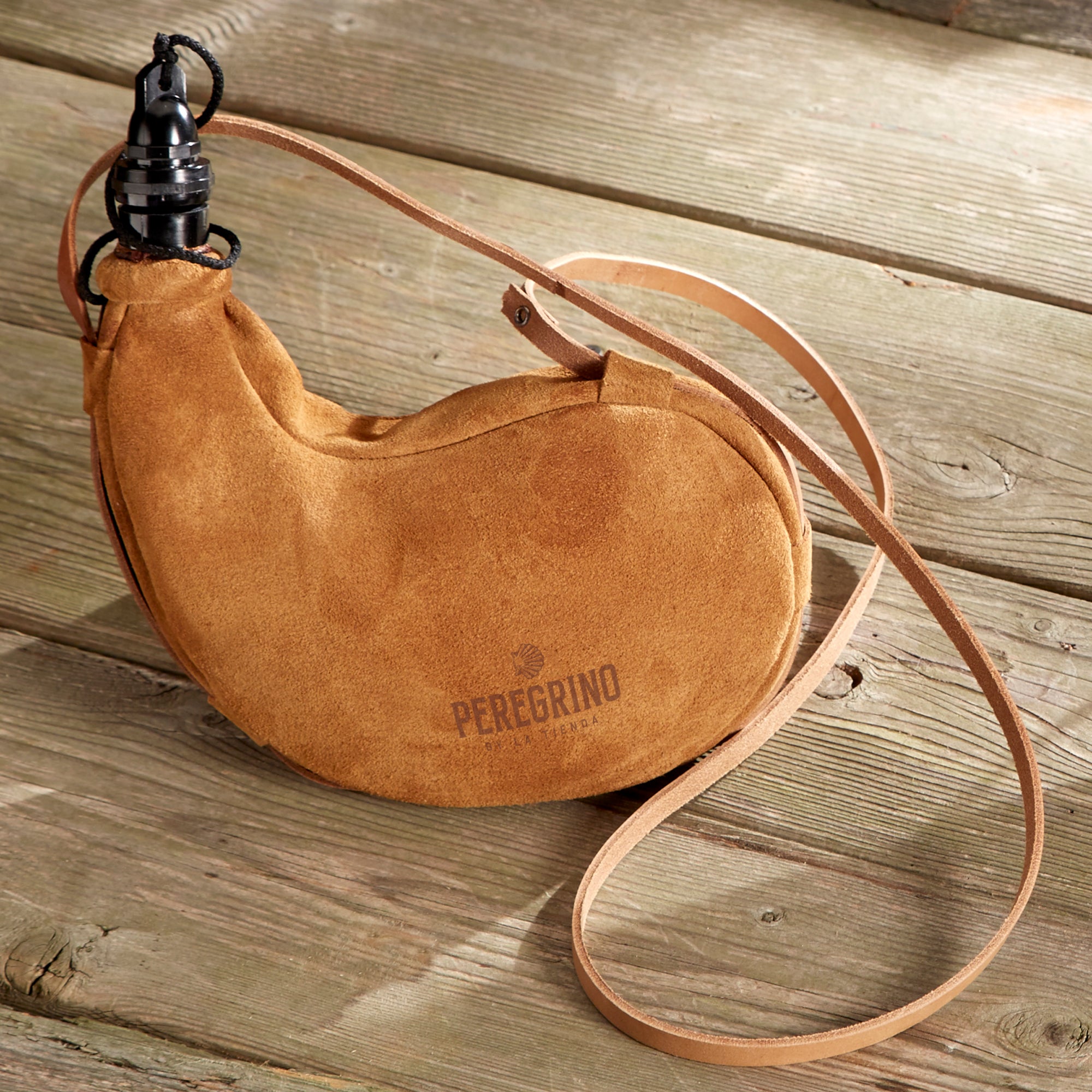 Tan Handmade Bota Wineskin - Easy Care Latex Lining