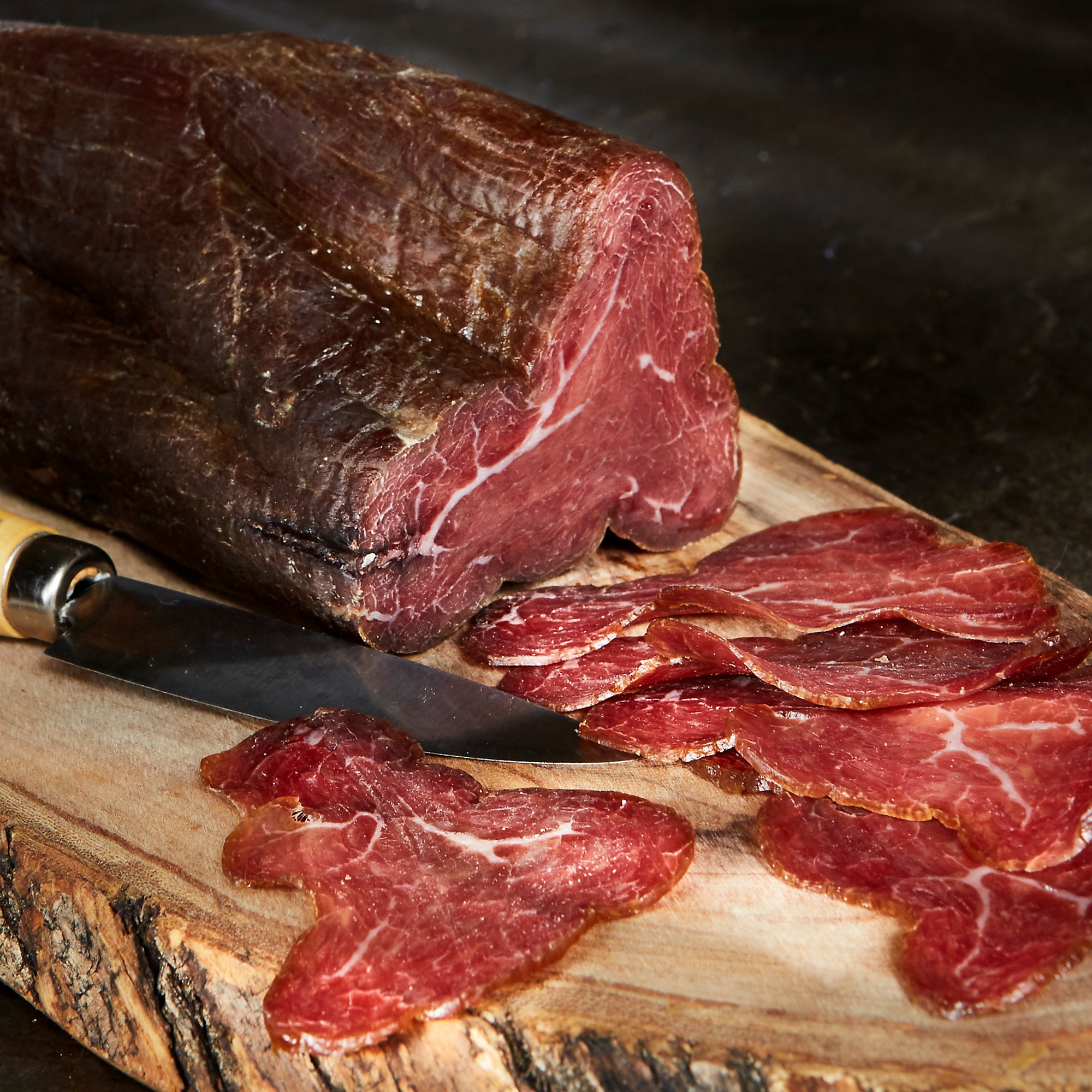 Sliced Cecina - Cured Smoked Beef, León-Style