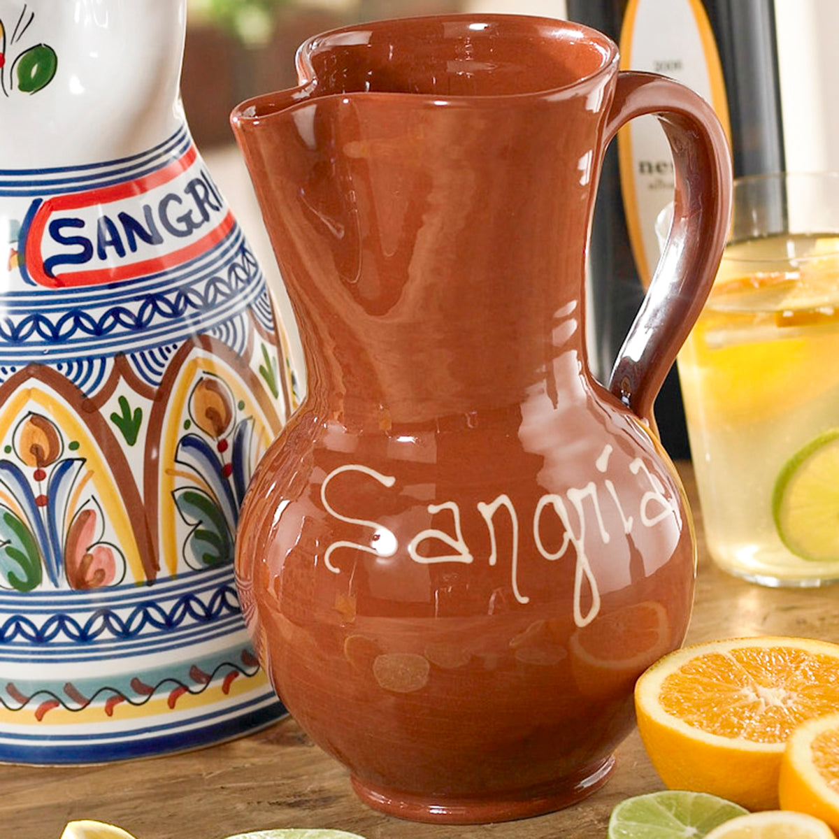 Terra Cotta Sangría Pitcher