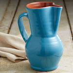 Mediterranean Blue Terra Cotta Sangría Pitcher