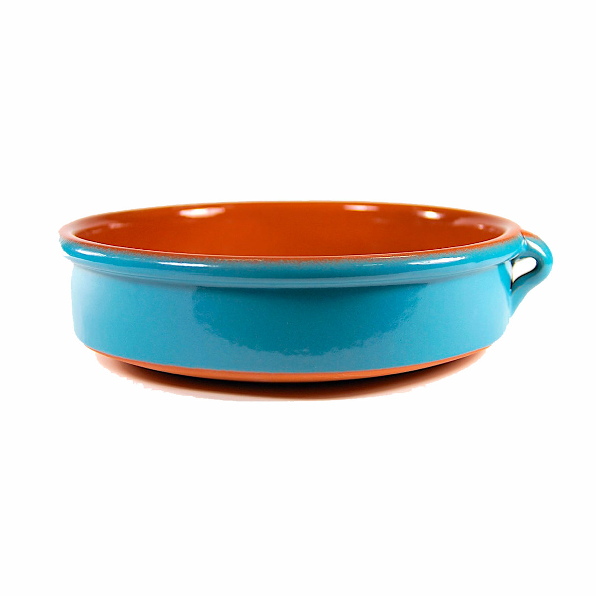 Mediterranean Blue Terra Cotta Cazuela - 9.5 Inches