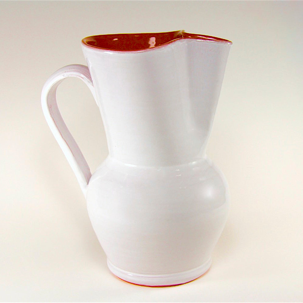 Cloud White Terra Cotta Sangría Pitcher