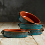 Emerald Green Terra Cotta Cazuelas – 6 Inches (4 Dishes)