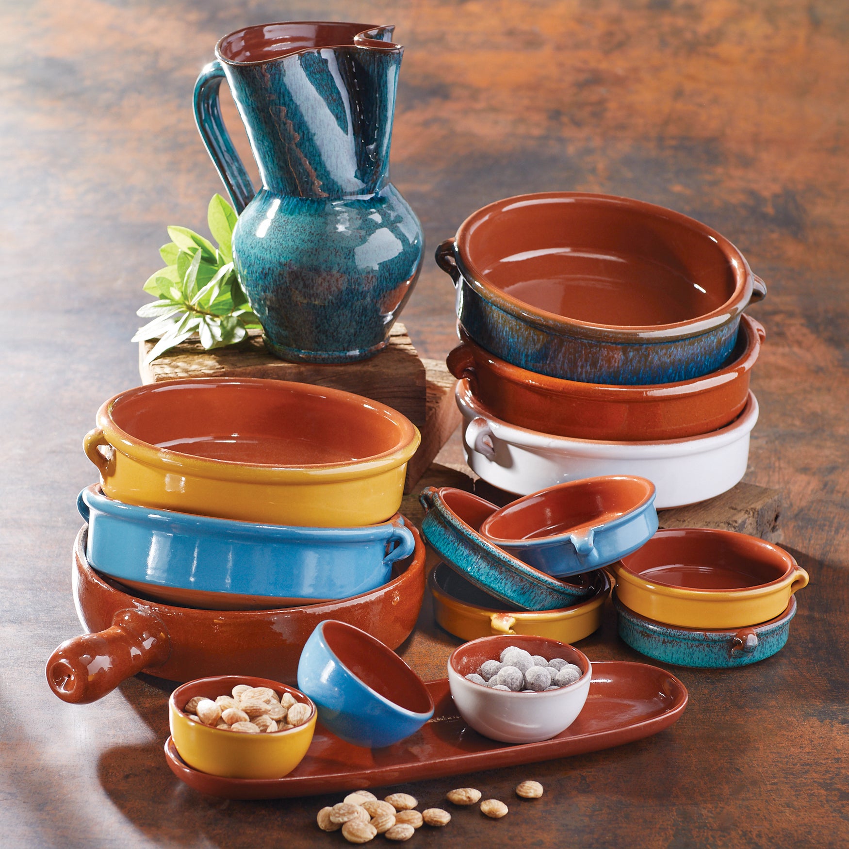 Sunflower Yellow Terra Cotta Cazuelas – 4.5 Inches (4 Dishes)