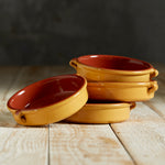 Sunflower Yellow Terra Cotta Cazuelas – 4.5 Inches (4 Dishes)