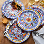 Photo of stack of four Traditional Design 11 inch Ceramic Dinner Plates