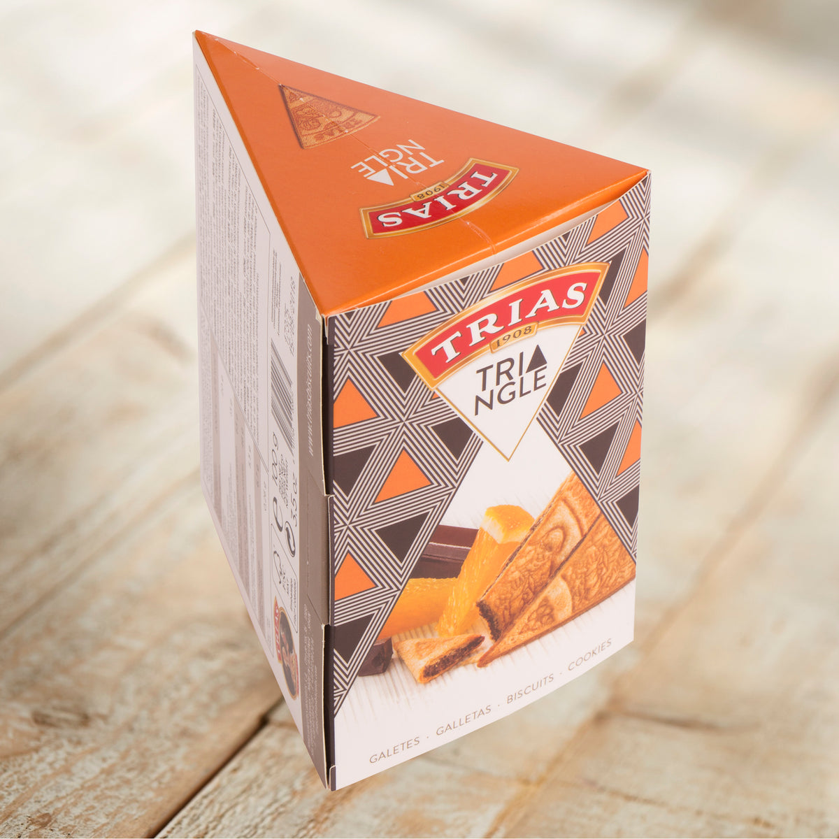 Triangle Cookies Stuffed with Orange Dark Chocolate