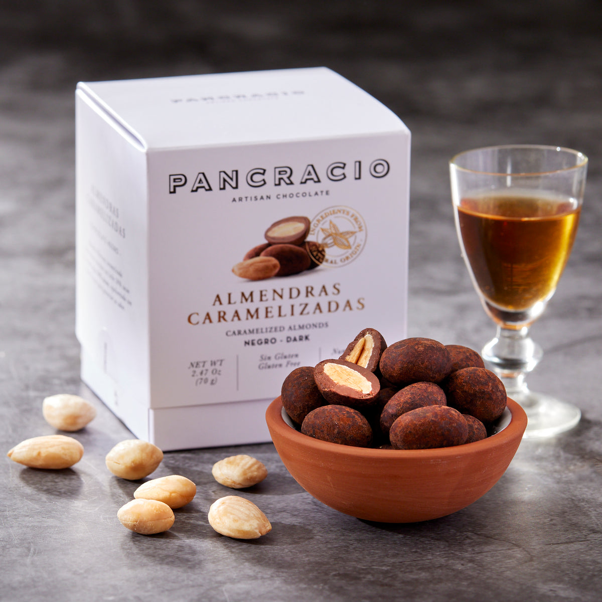 Dark Chocolate Covered Marcona Almonds by Pancracio