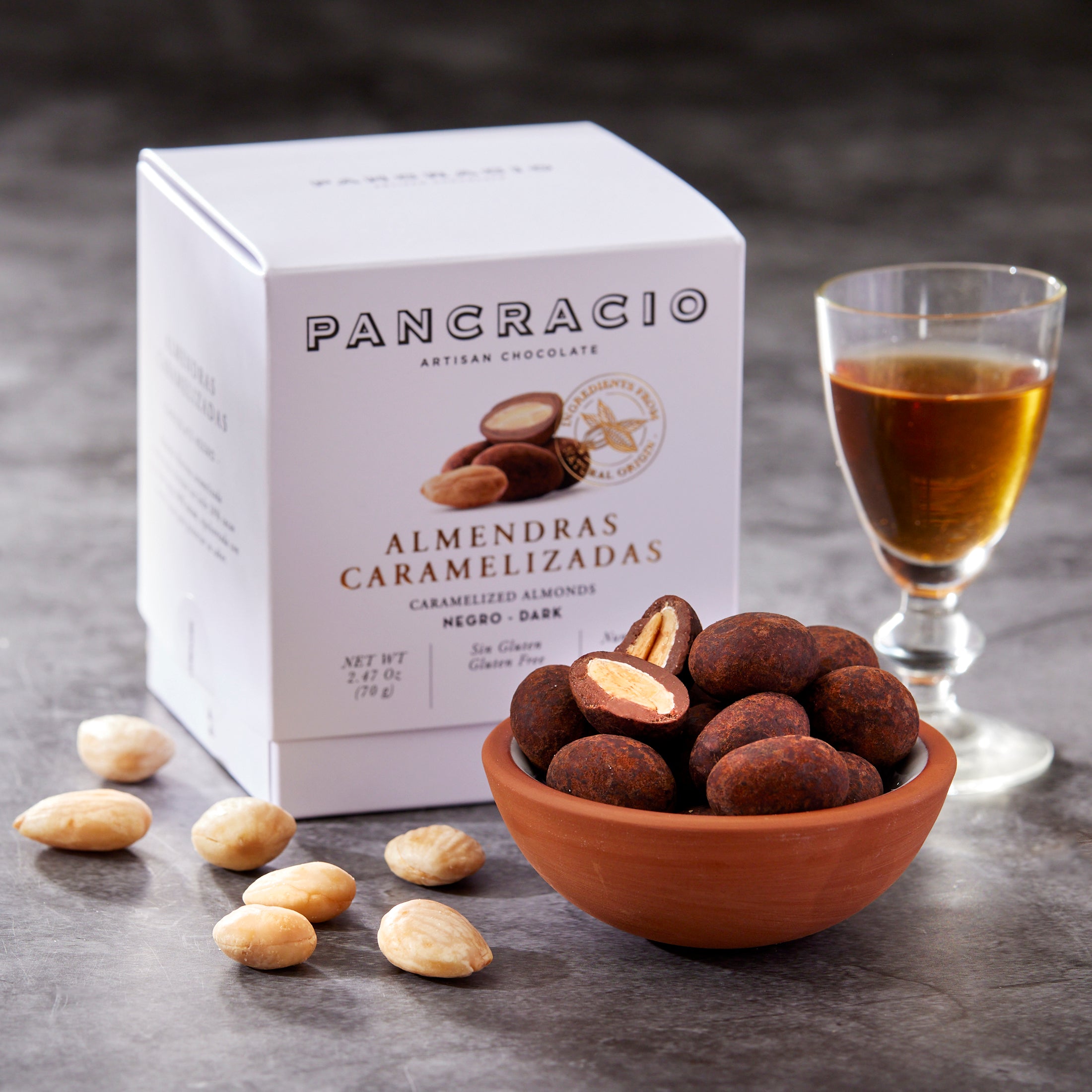 Dark Chocolate Covered Marcona Almonds by Pancracio
