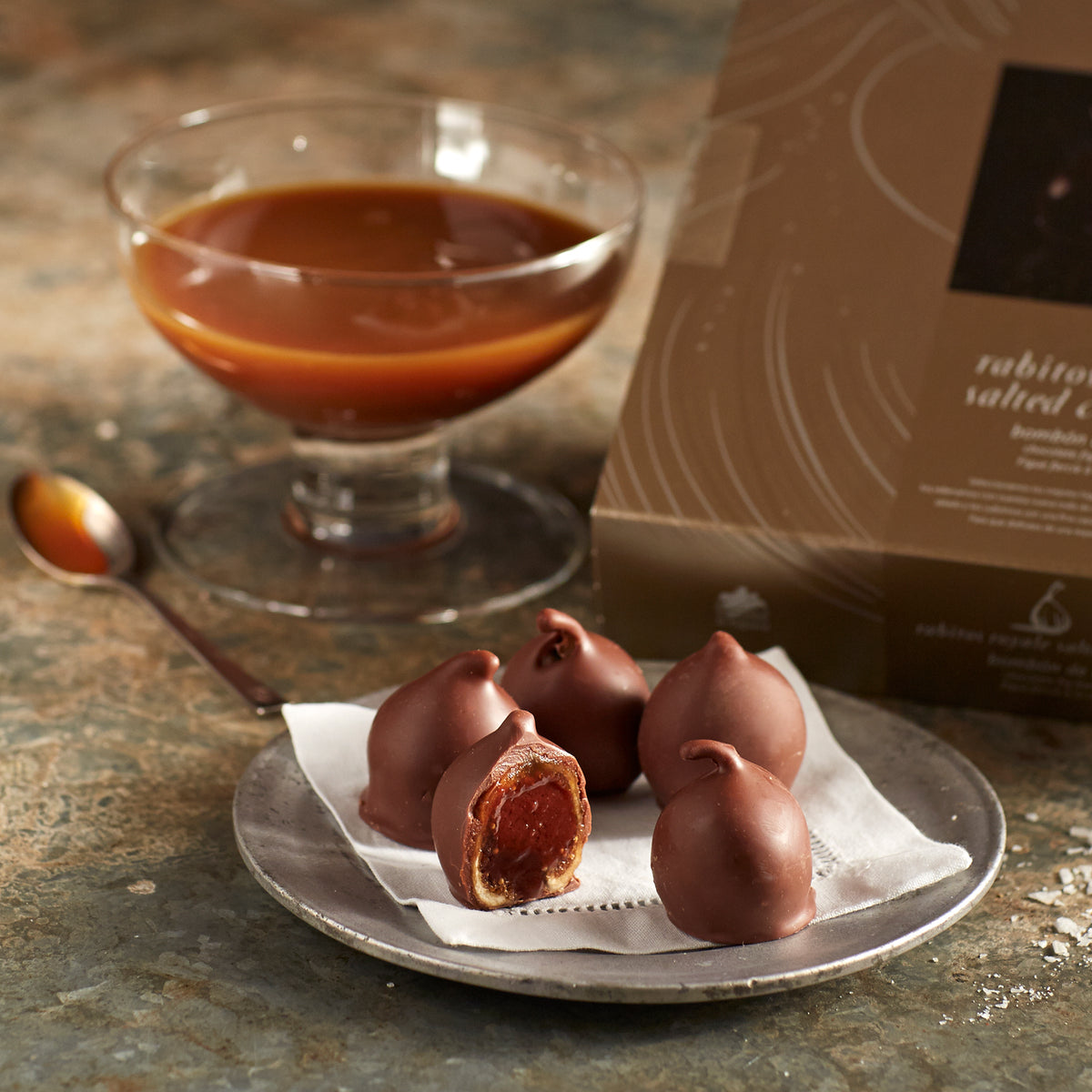 Salted Caramel Stuffed Rabitos Royale Fig Bonbons (8 Pieces)