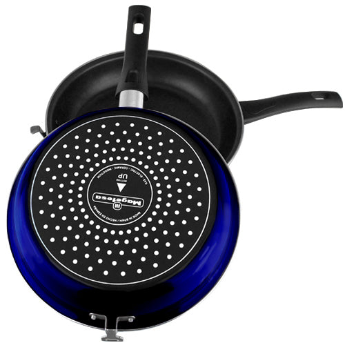 2-Piece Blue Tortilla Española Pan, Non-stick