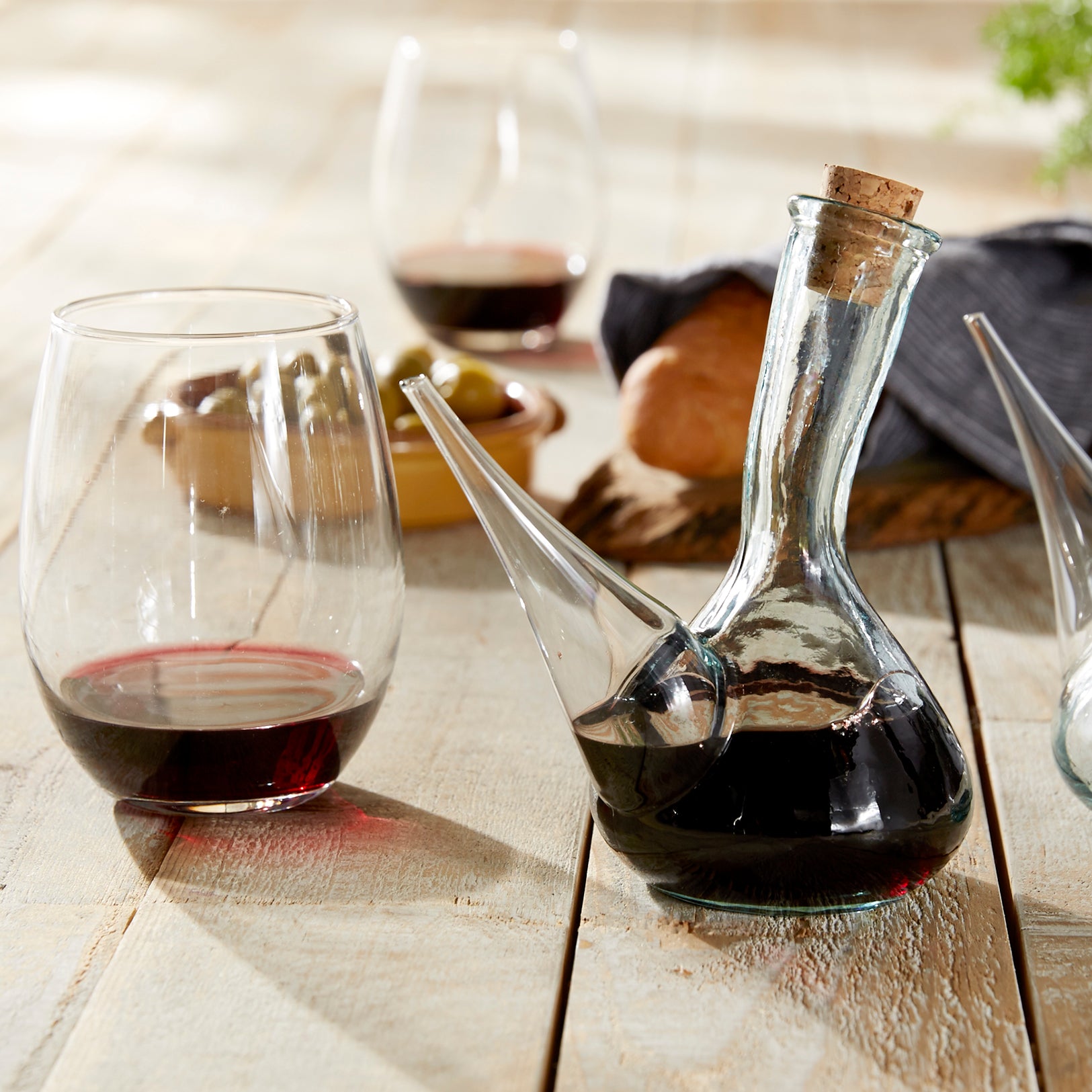 Shop Glass Porron Wine Pitcher Online | La Tienda