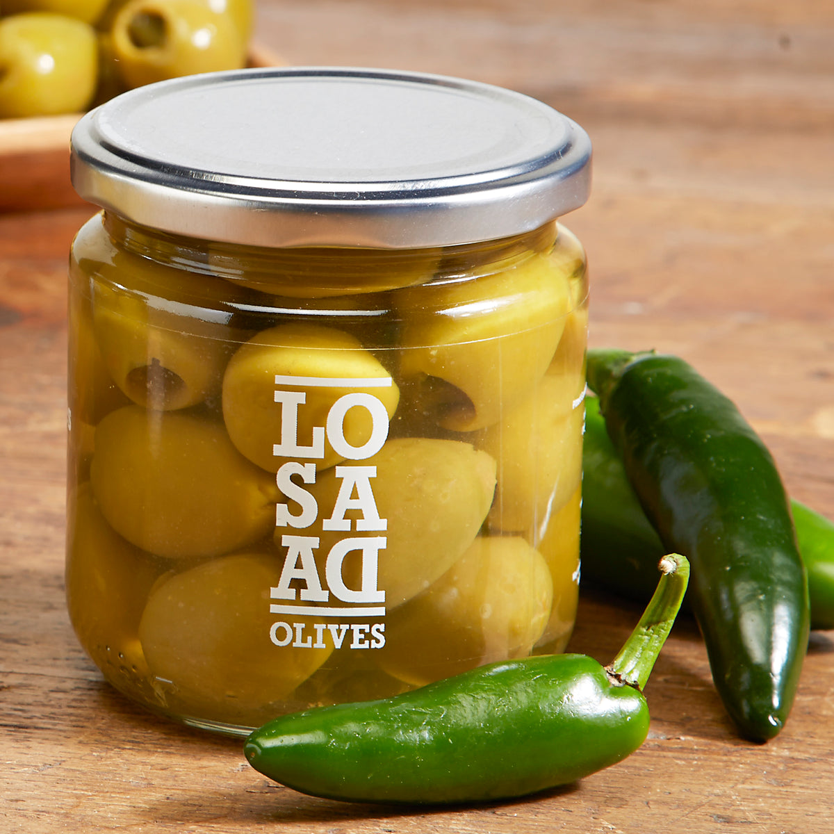 Gordal Olives Stuffed with Jalapeños by Losada