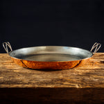 15 Inch Copper Paella Pan - Hand Hammered - Serves 6