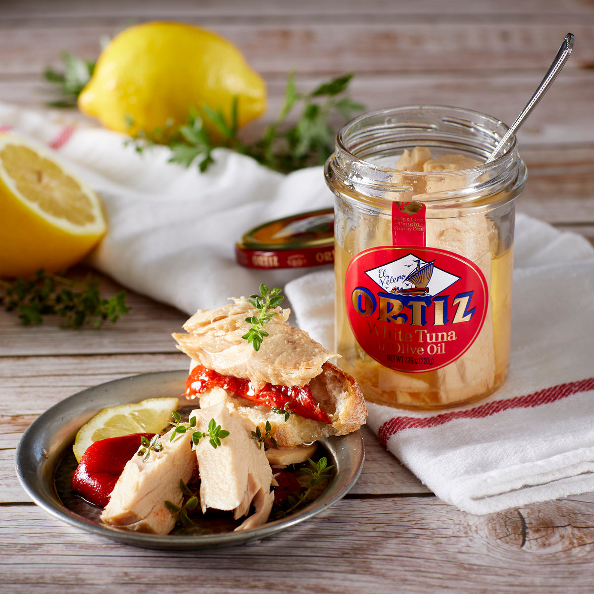 Photo of a jar of Ortiz Bonito del Norte Tuna in Olive Oil