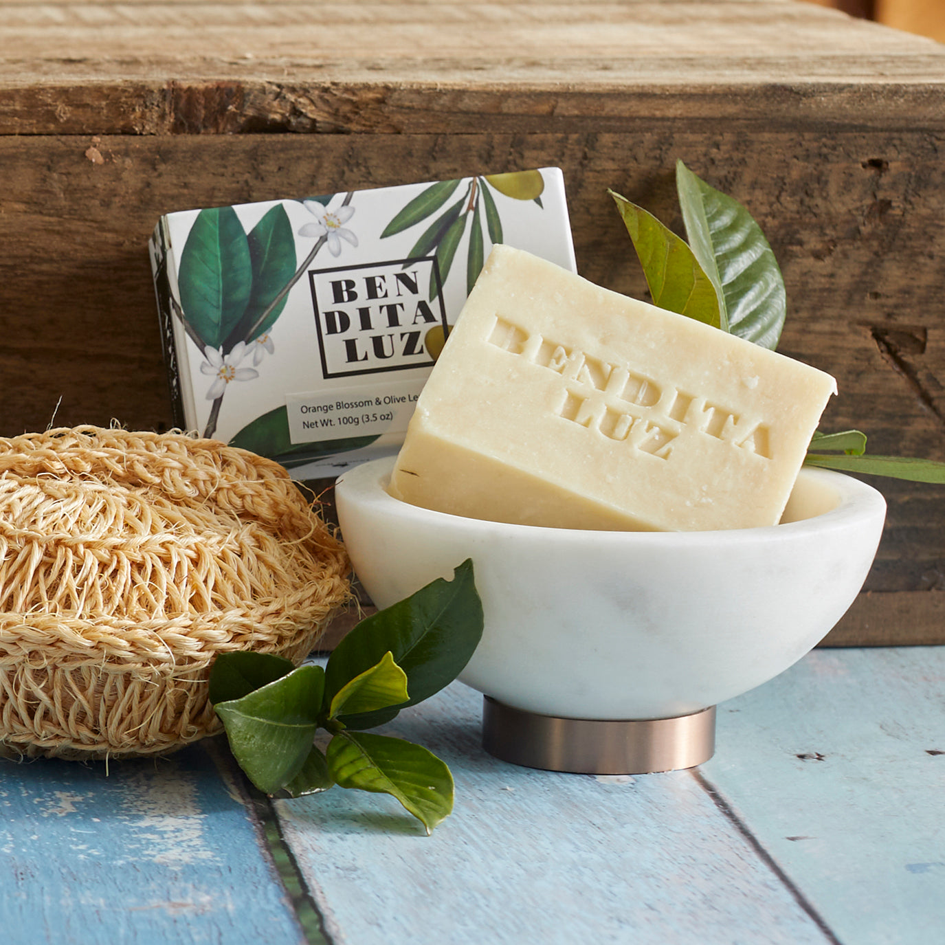 Azahar Orange Blossom and Olive Leaf Soap by Benditaluz