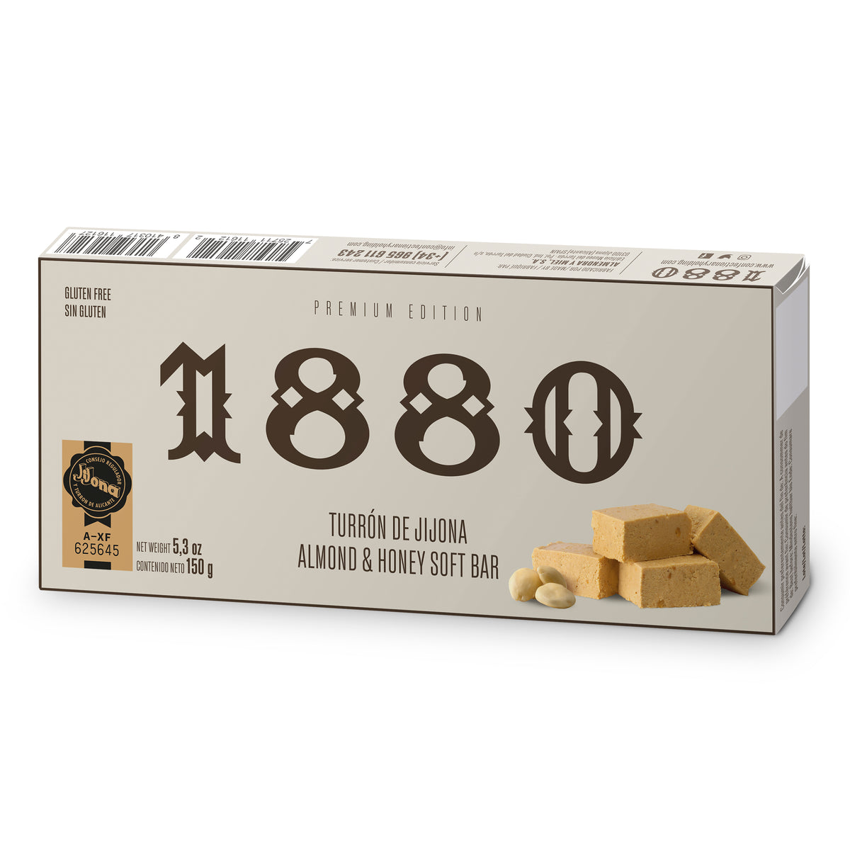 All Natural Creamy Jijona Turrón Candy by 1880 - 5.3 Ounces