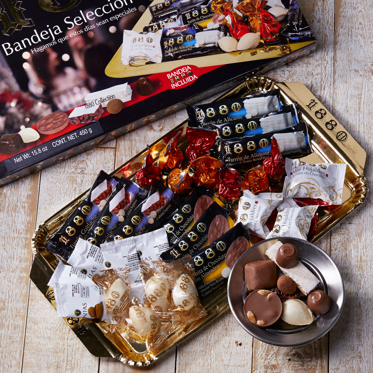 Turrón Sampler Gift Box by 1880 - Paquete Regalo