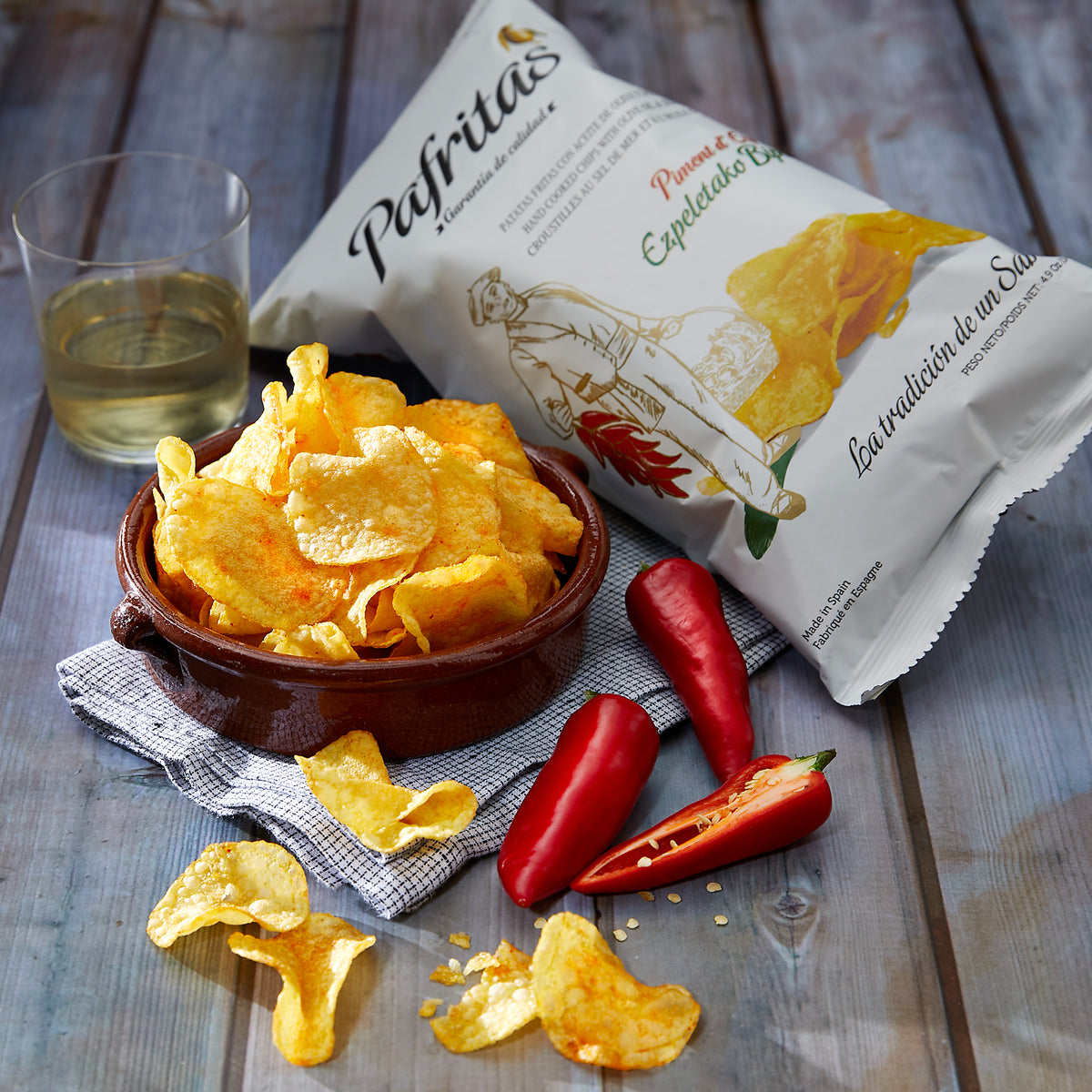Espelette Pepper Potato Chips by Pafritas - 4.9 oz ea