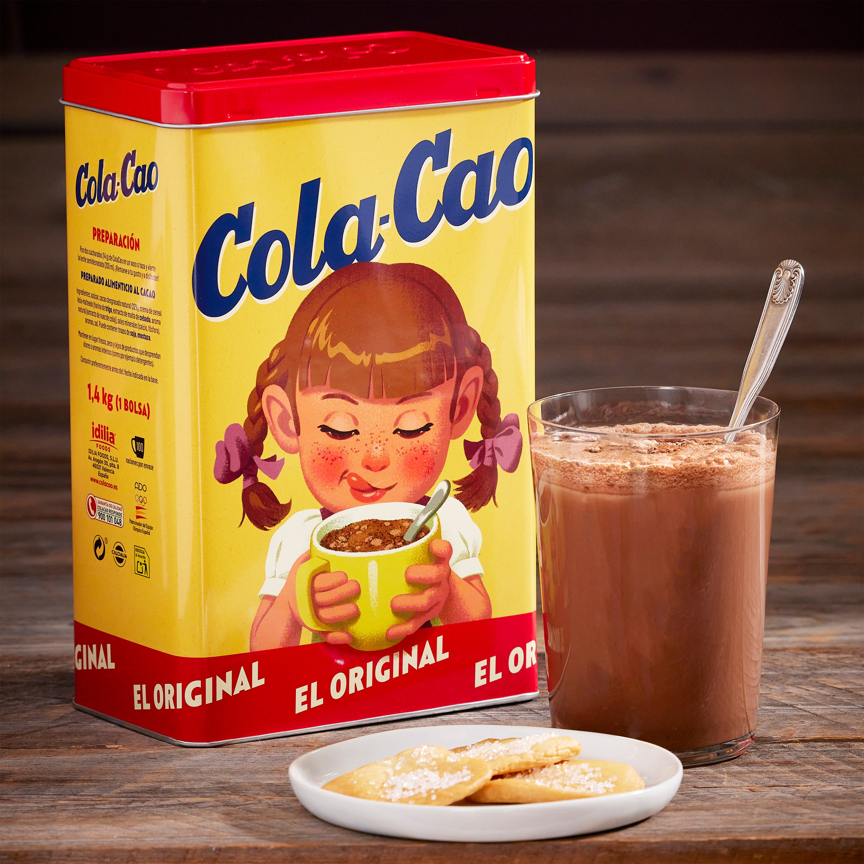XL Cola Cao Chocolate Drink Mix Collectors Tin - 100 Servings