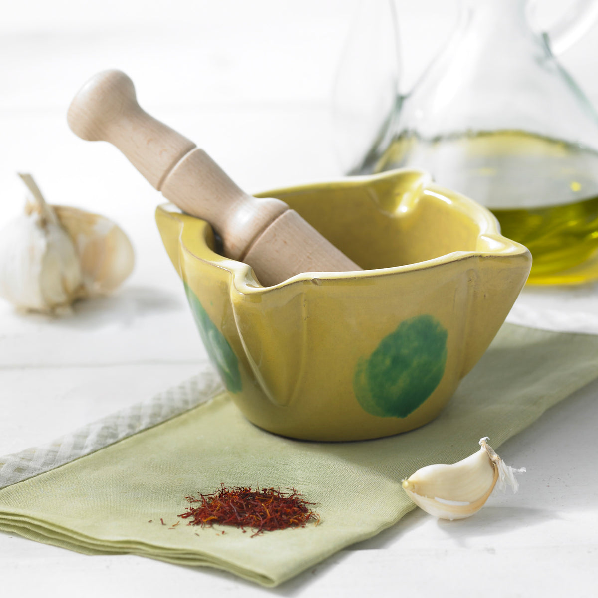 Classic Yellow Mortar and Pestle