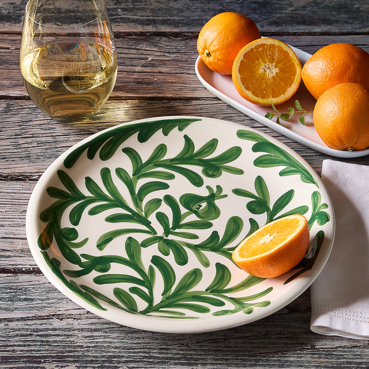 Ceramic Dinner Plate with Granadina Design - 10 Inches