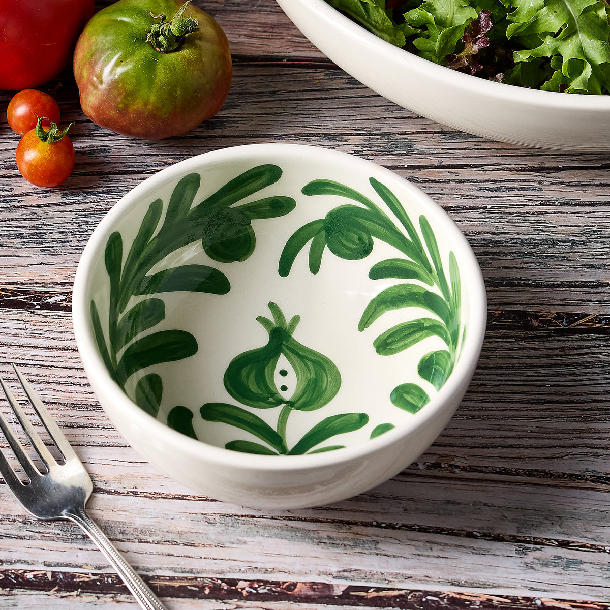 Small Ceramic Bowl with Granadina Design - 7 Inches