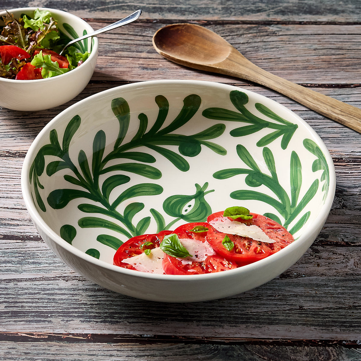 Large Ceramic Bowl with Granadina Design - 11 Inches