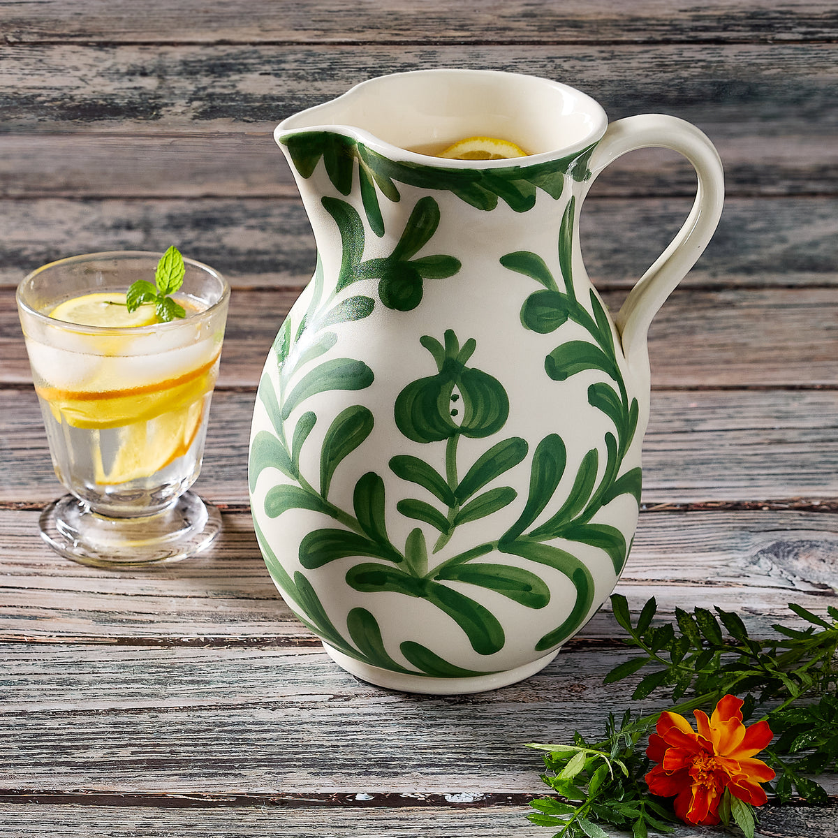 Ceramic Pitcher with Granadina Design