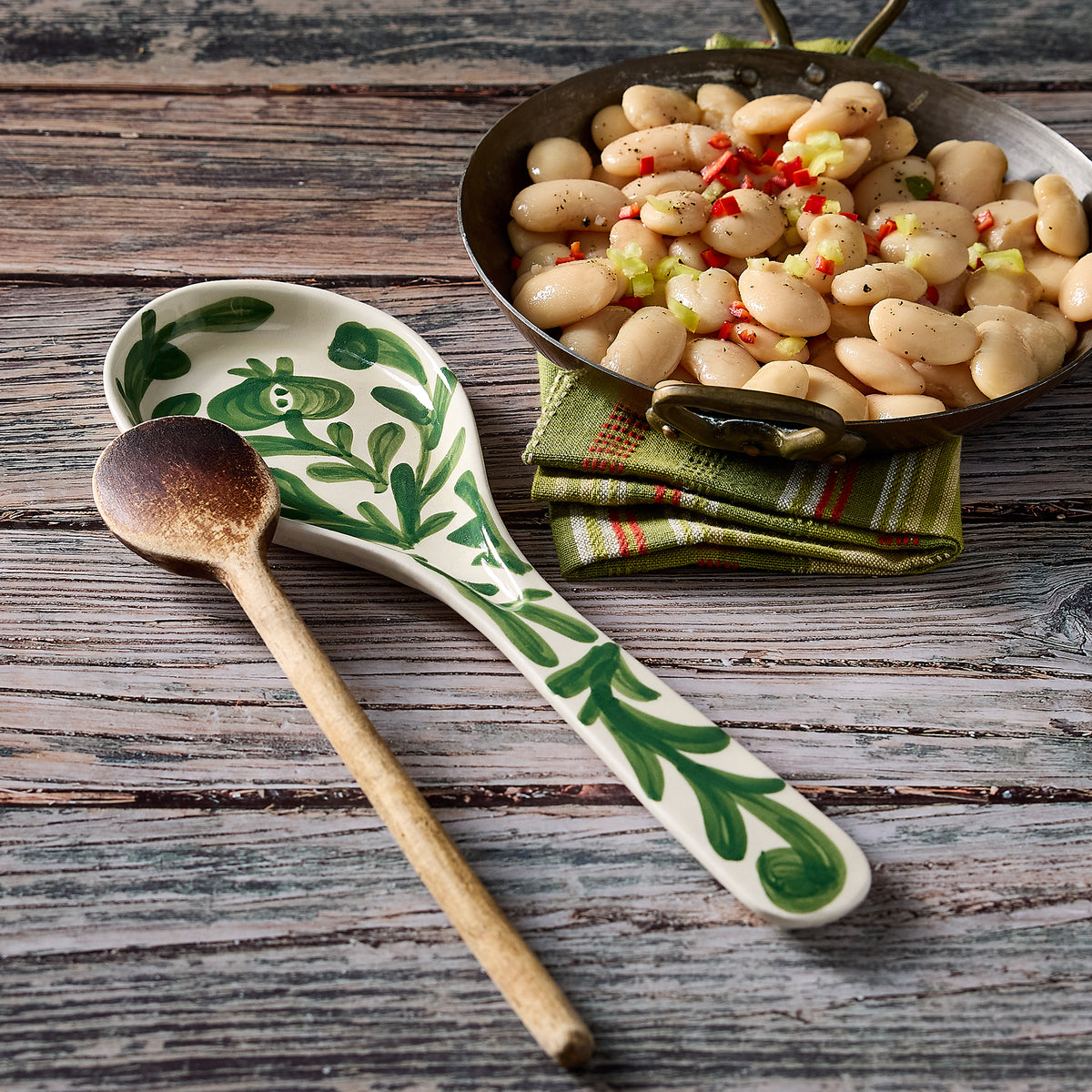 Ceramic Spoon Rest with Granadina Design