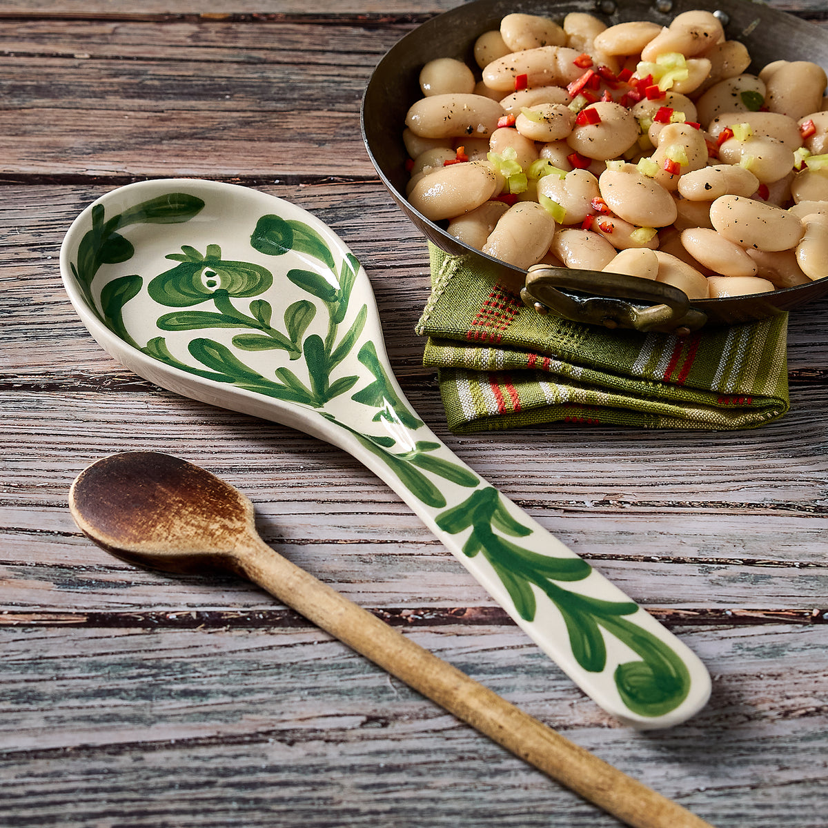 Ceramic Spoon Rest with Granadina Design