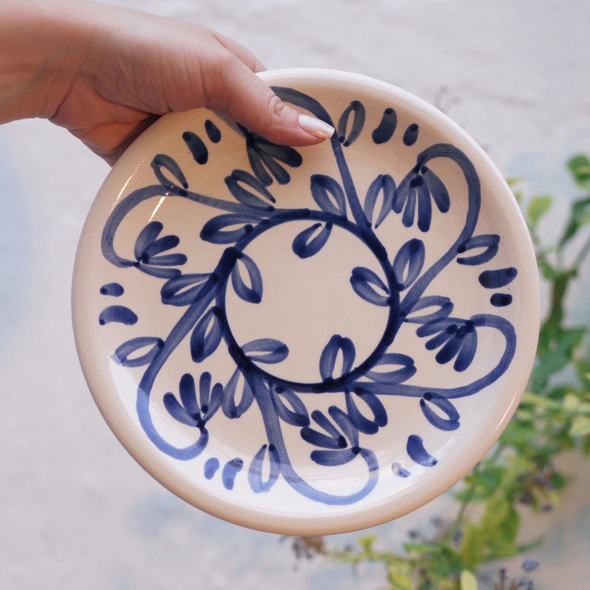 Small Ceramic Plate with Córdoba Design - 8 Inches