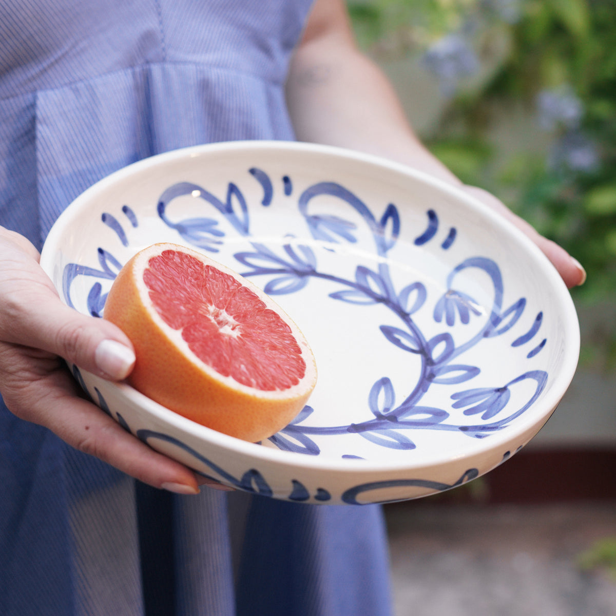 Large Ceramic Bowl with Córdoba Design - 11 Inches