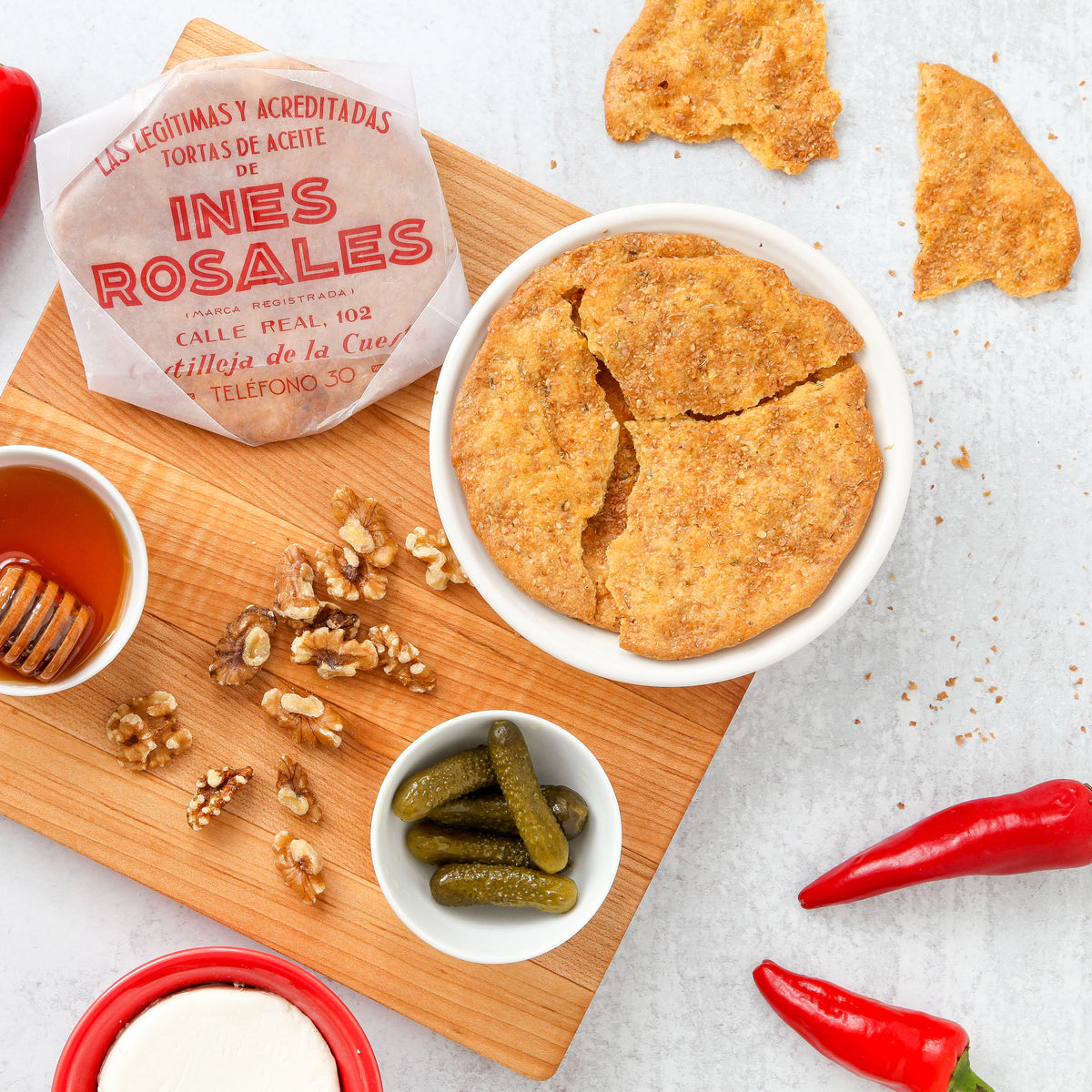 Espelette Pepper Tortas de Aceite Crisps by Ines Rosales