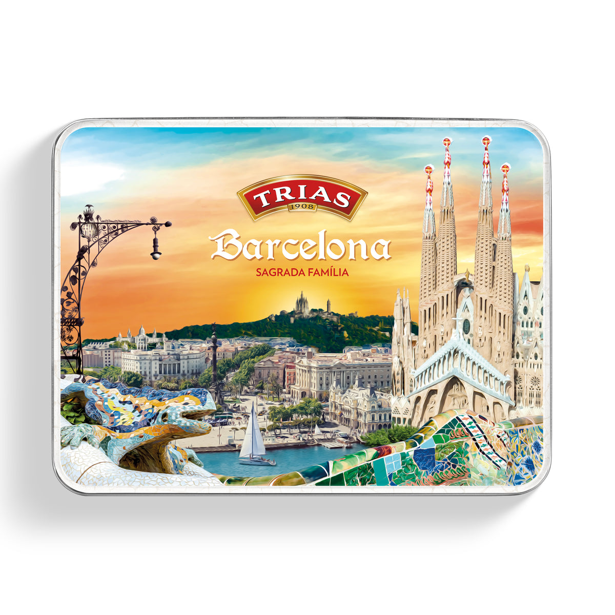 'Barcelona' Gift Tin of Spanish Cookies by Trias