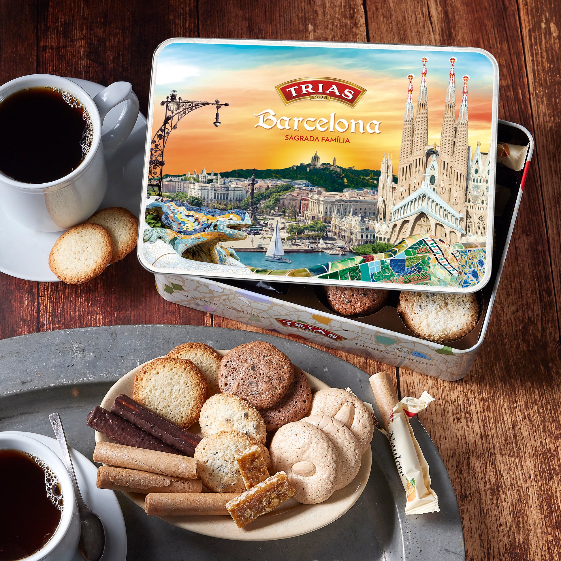 'Barcelona' Gift Tin of Spanish Cookies by Trias