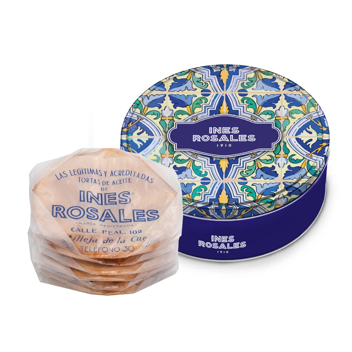 Gift Tin of Tortas de Aceite Cookies by Ines Rosales