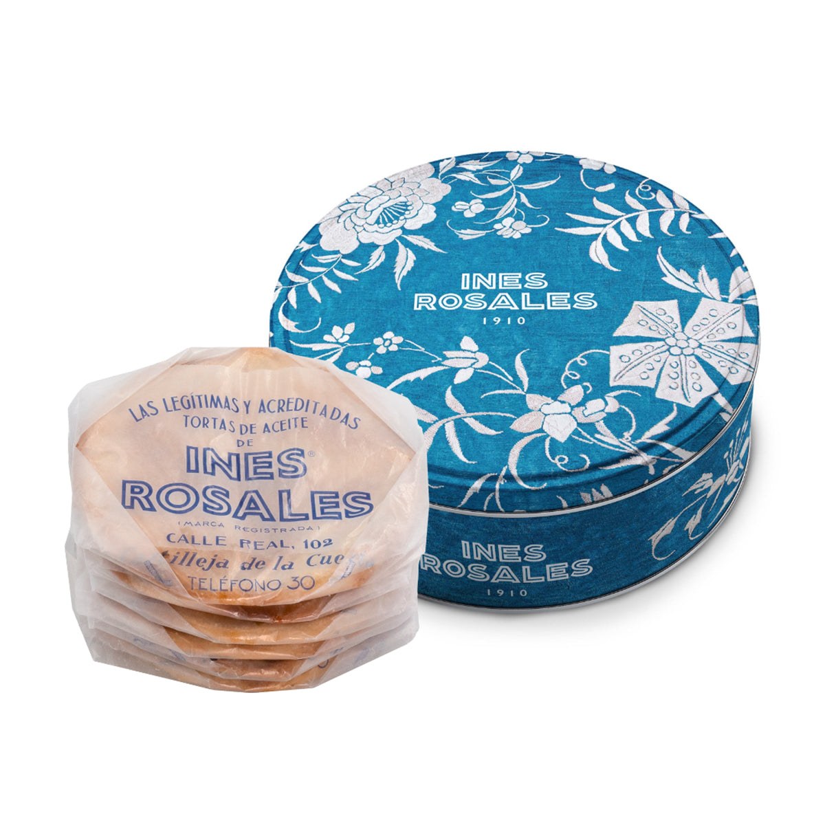 Gift Tin of Tortas de Aceite Cookies by Ines Rosales