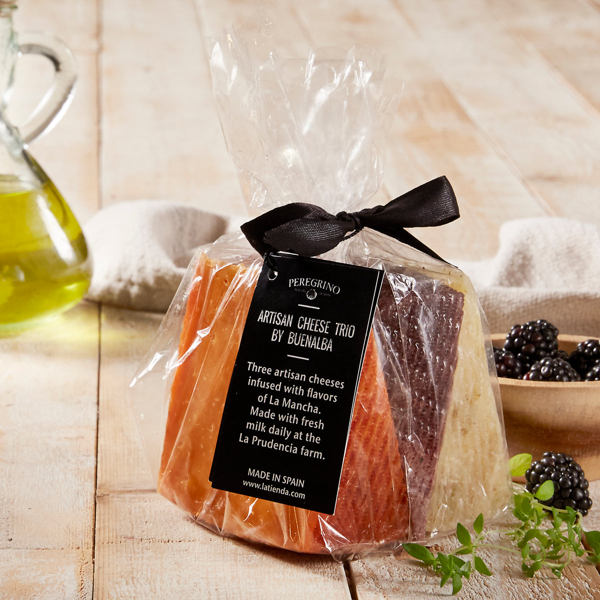 Herb, Spice & Wine Cheese Flight by Peregrino - 3 Wedges, Gift Wrapped