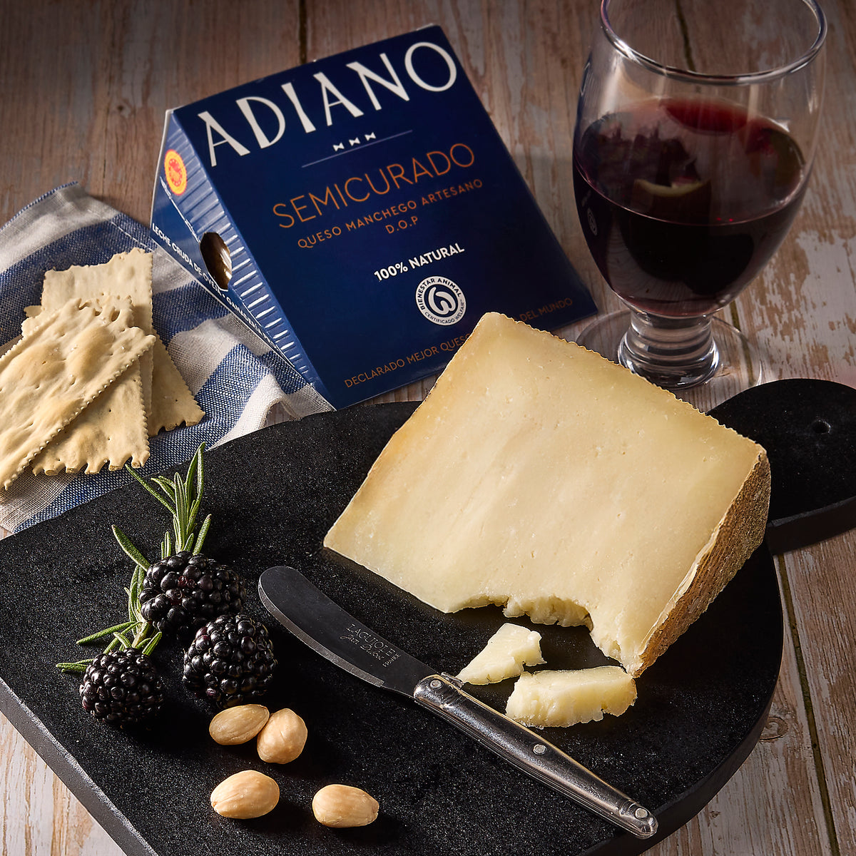 Mild (Semicurado) Manchego Cheese by Adiano - 8.8 Ounces