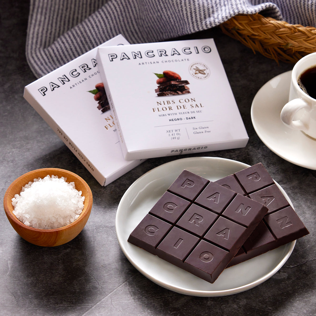 Dark Chocolate Bar with Flor de Sal by Pancracio