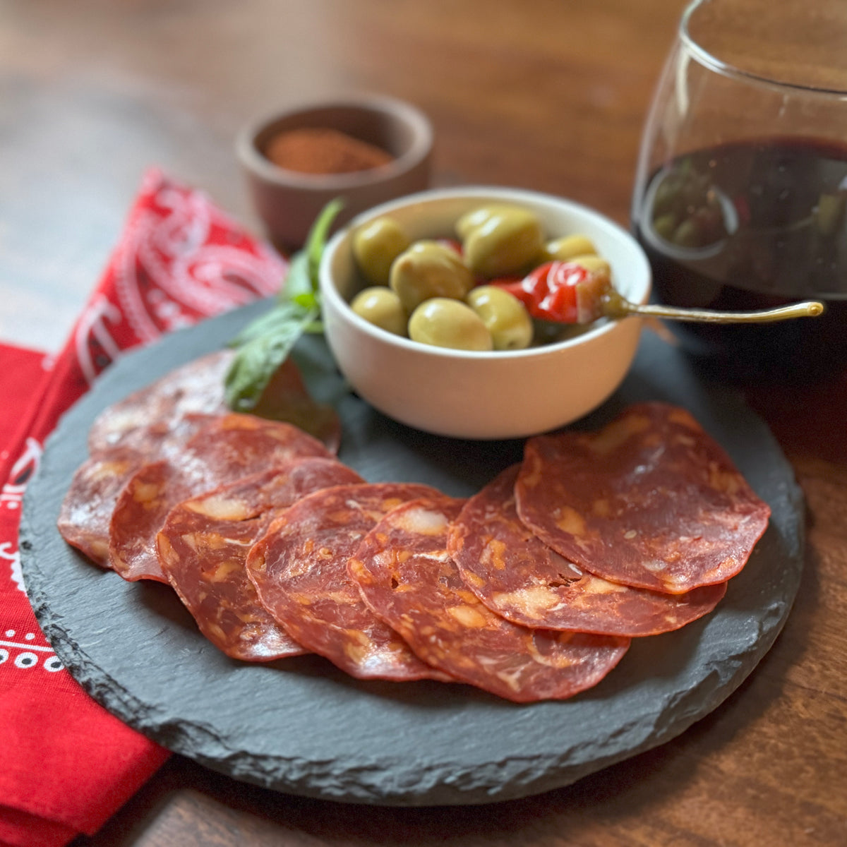 Sliced Spicy Pecan-Smoked Chorizo by Texas Iberico®